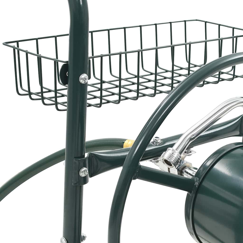 vidaXL Wózek na wąż ogrodowy ze złączką 1/2", 75 m, stal