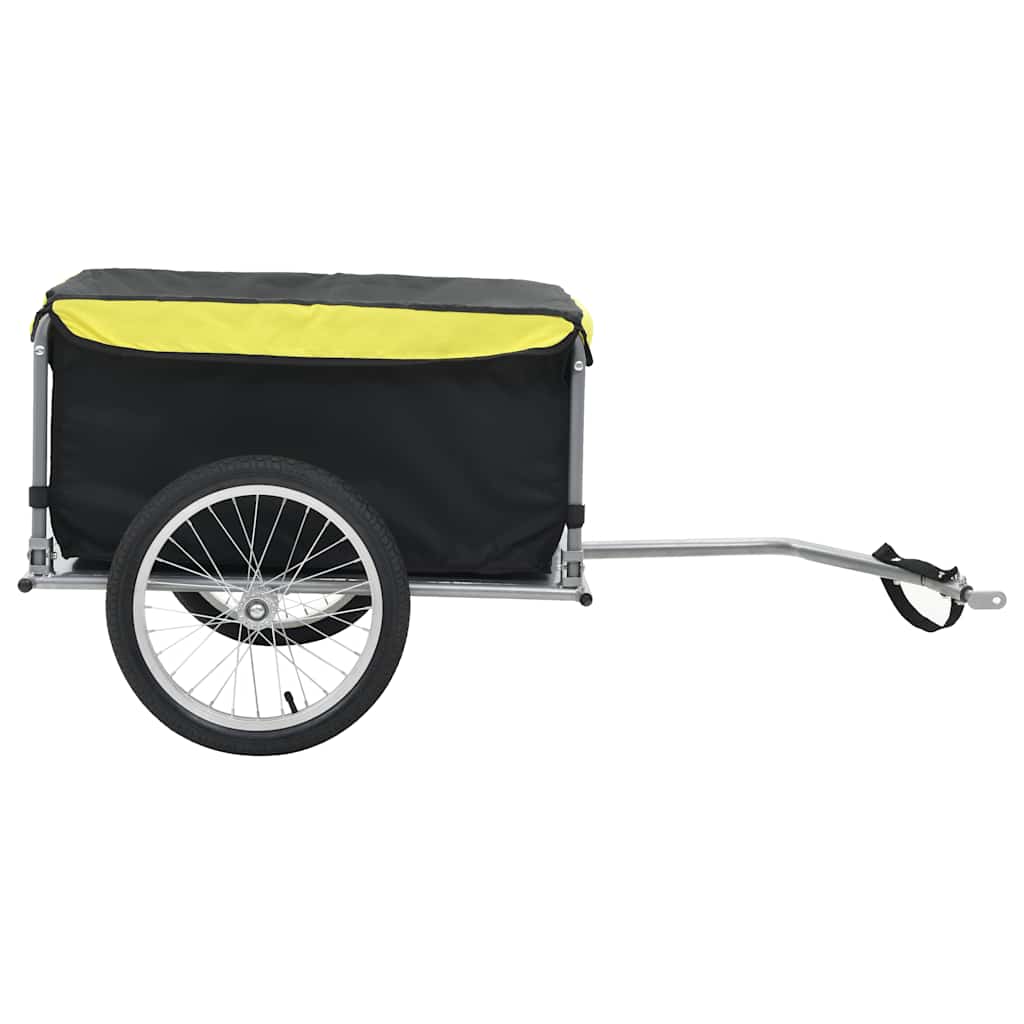vidaXL Przyczepka rowerowa, 65 kg, czarno-żółta