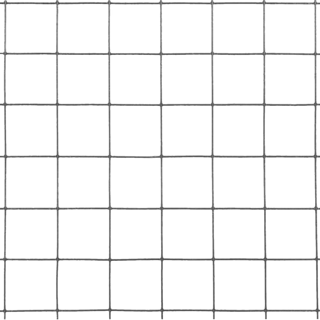 vidaXL Ogrodzenie z siatki, stal i PVC, 10x1 m, szare