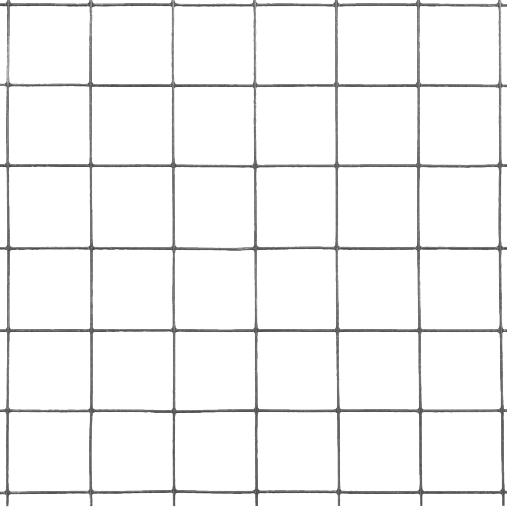 vidaXL Ogrodzenie z siatki, stal i PVC, 25x1 m, szare