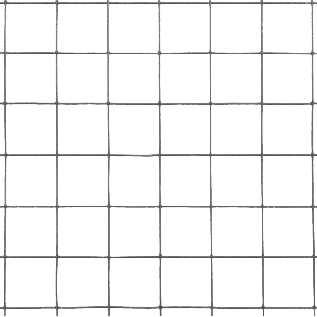 vidaXL Ogrodzenie z siatki, stal i PVC, 25x1,5 m, szare