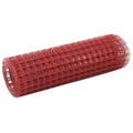 vidaXL Ogrodzenie z siatki, stal i PVC, 10x0,5 m, czerwone