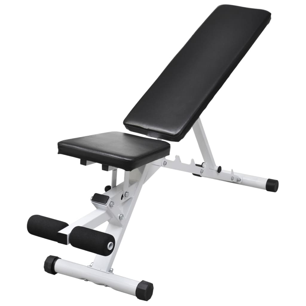 vidaXL Ławka do ćwiczeń ze sztangą i zestawem hantli, 60,5 kg