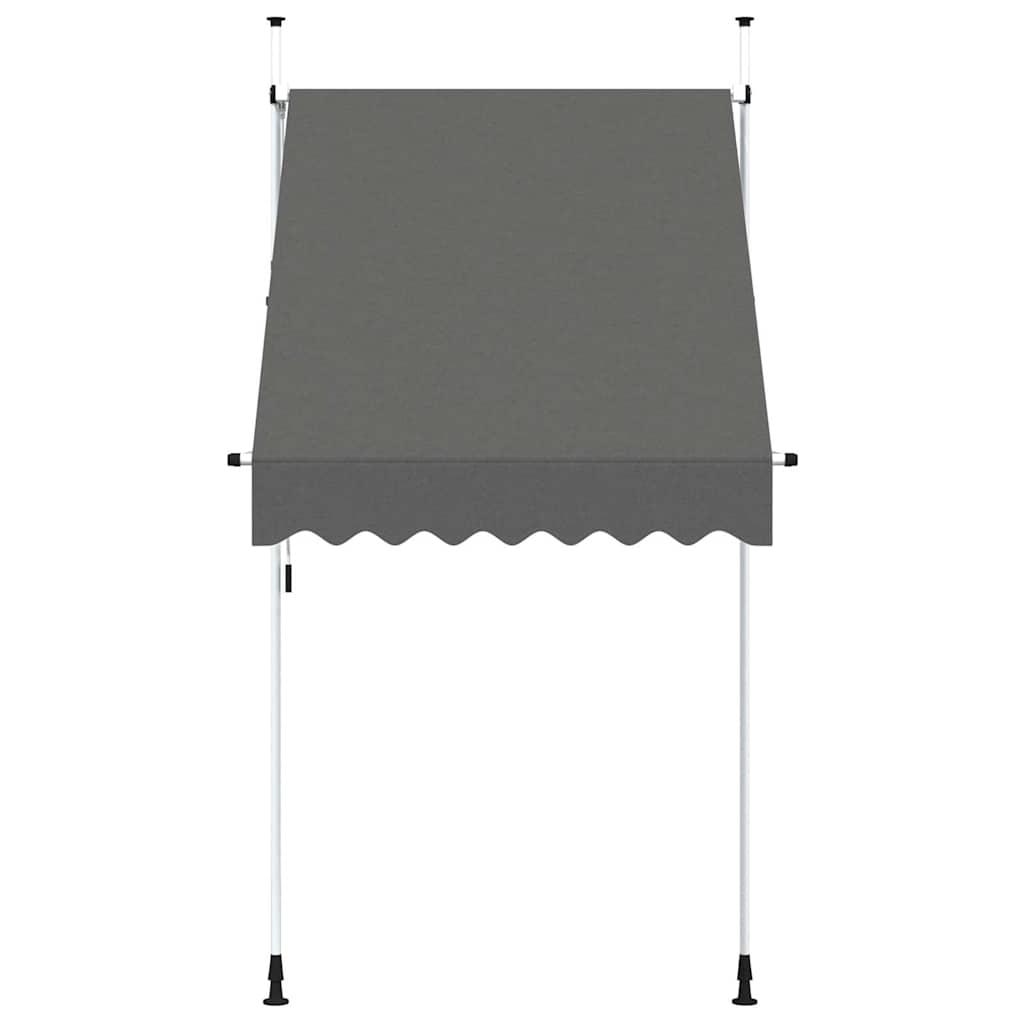 vidaXL Markiza zwijana ręcznie, 150 cm, antracytowa