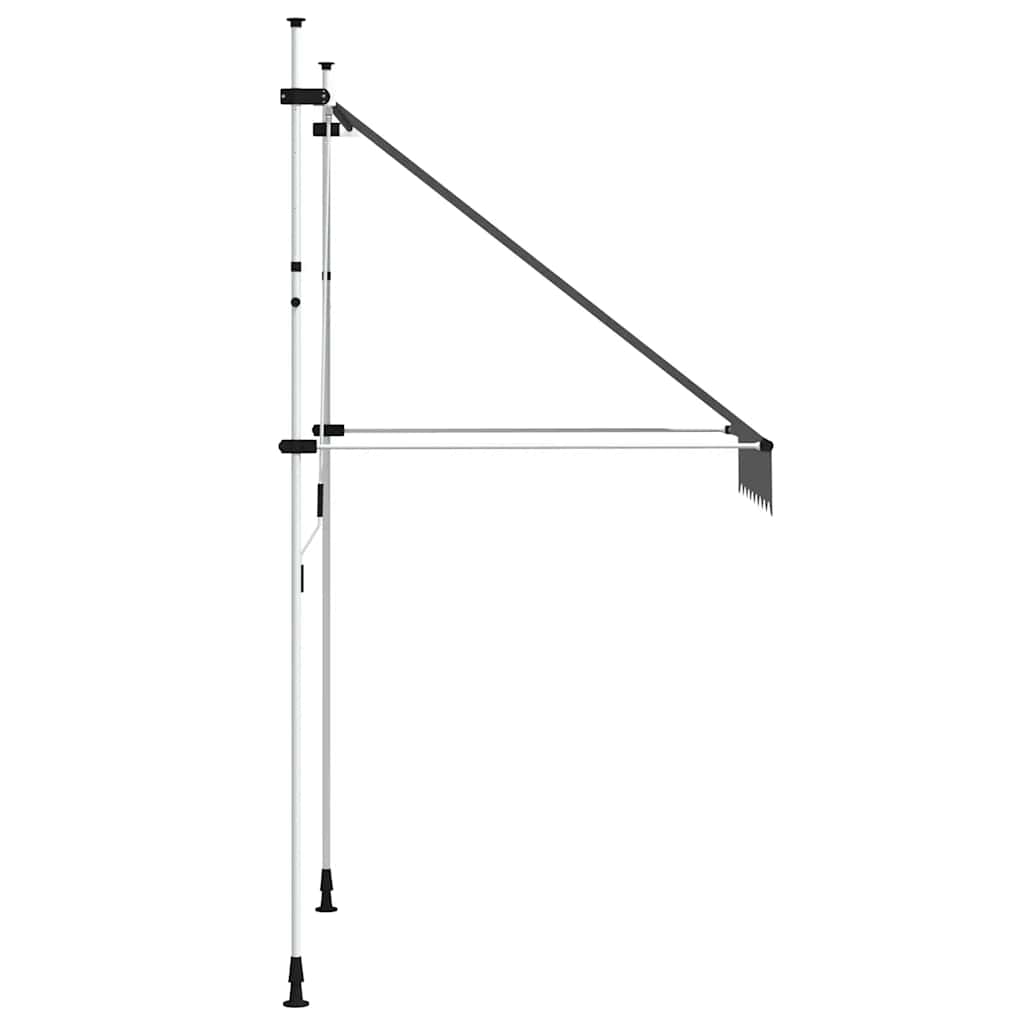vidaXL Markiza zwijana ręcznie, 150 cm, antracytowa
