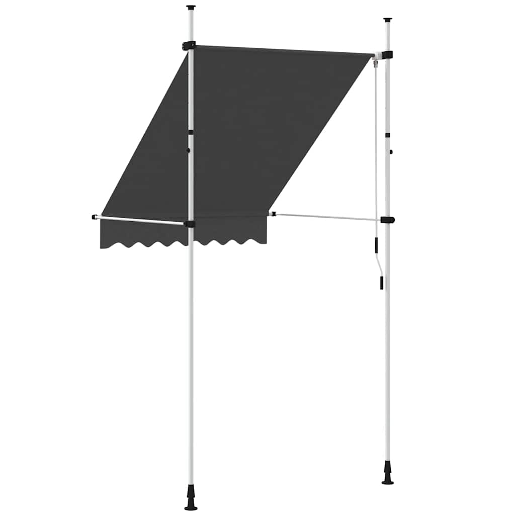 vidaXL Markiza zwijana ręcznie, 150 cm, antracytowa
