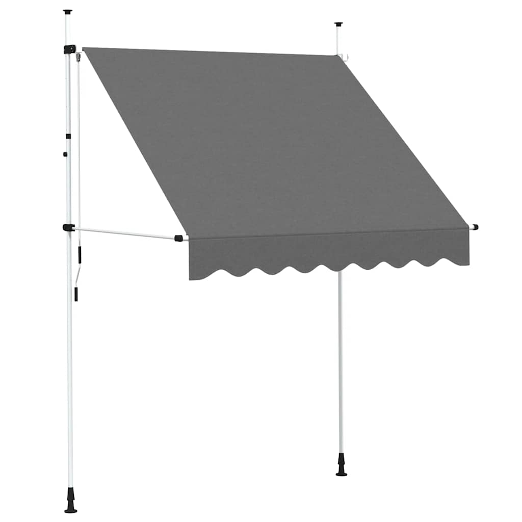 vidaXL Markiza zwijana ręcznie, 200 cm, antracytowa