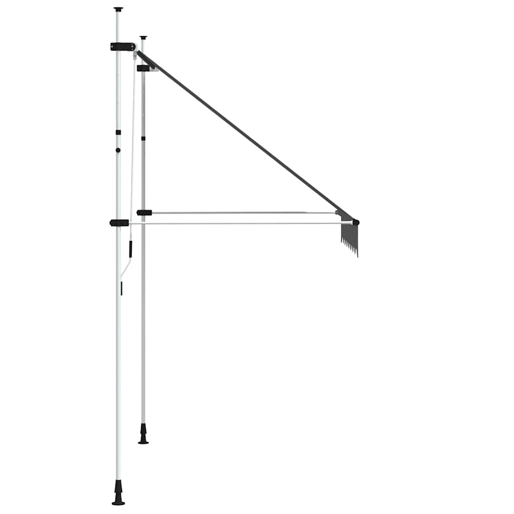 vidaXL Markiza zwijana ręcznie, 200 cm, antracytowa