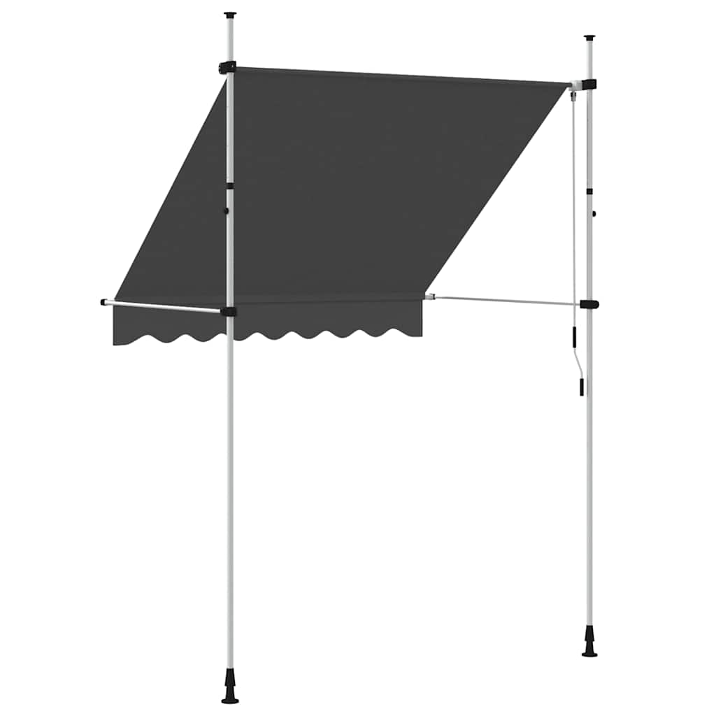 vidaXL Markiza zwijana ręcznie, 200 cm, antracytowa