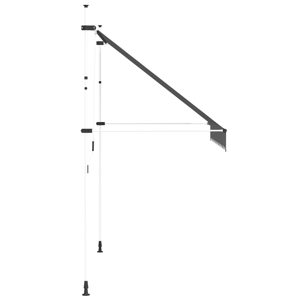 vidaXL Markiza zwijana ręcznie, 250 cm, antracytowa