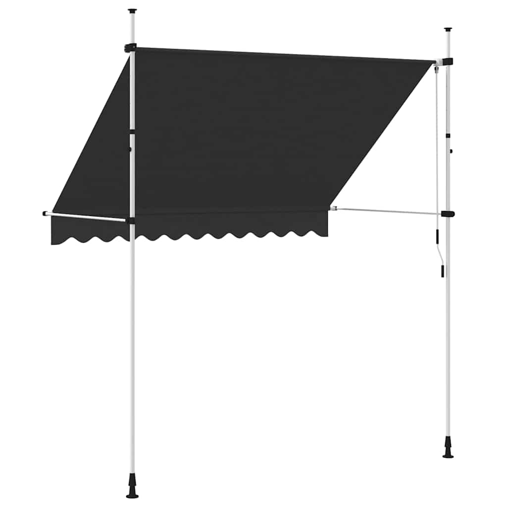 vidaXL Markiza zwijana ręcznie, 250 cm, antracytowa