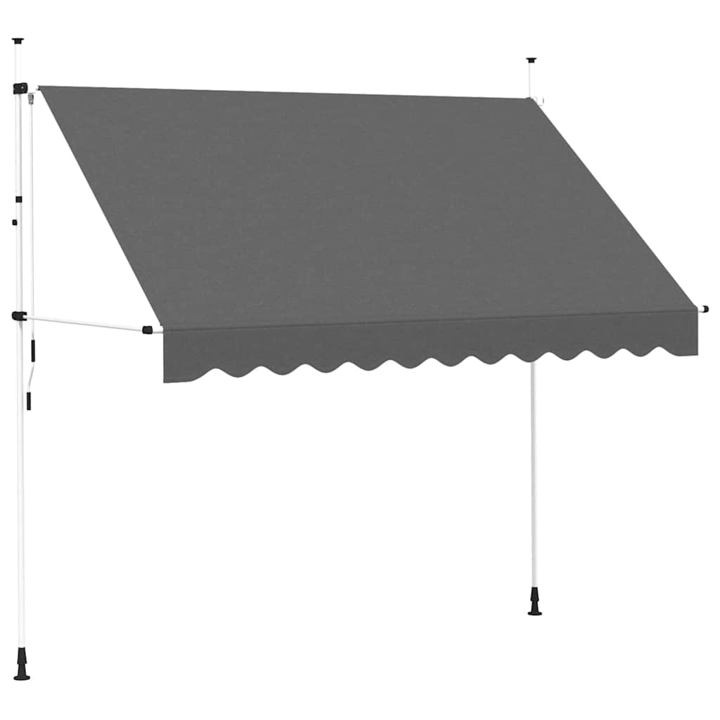 vidaXL Markiza zwijana ręcznie, 300 cm, antracytowa