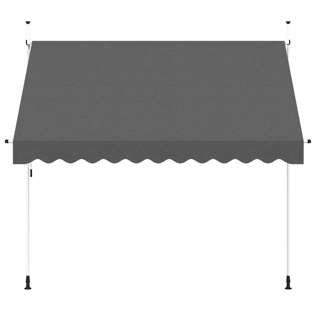 vidaXL Markiza zwijana ręcznie, 300 cm, antracytowa