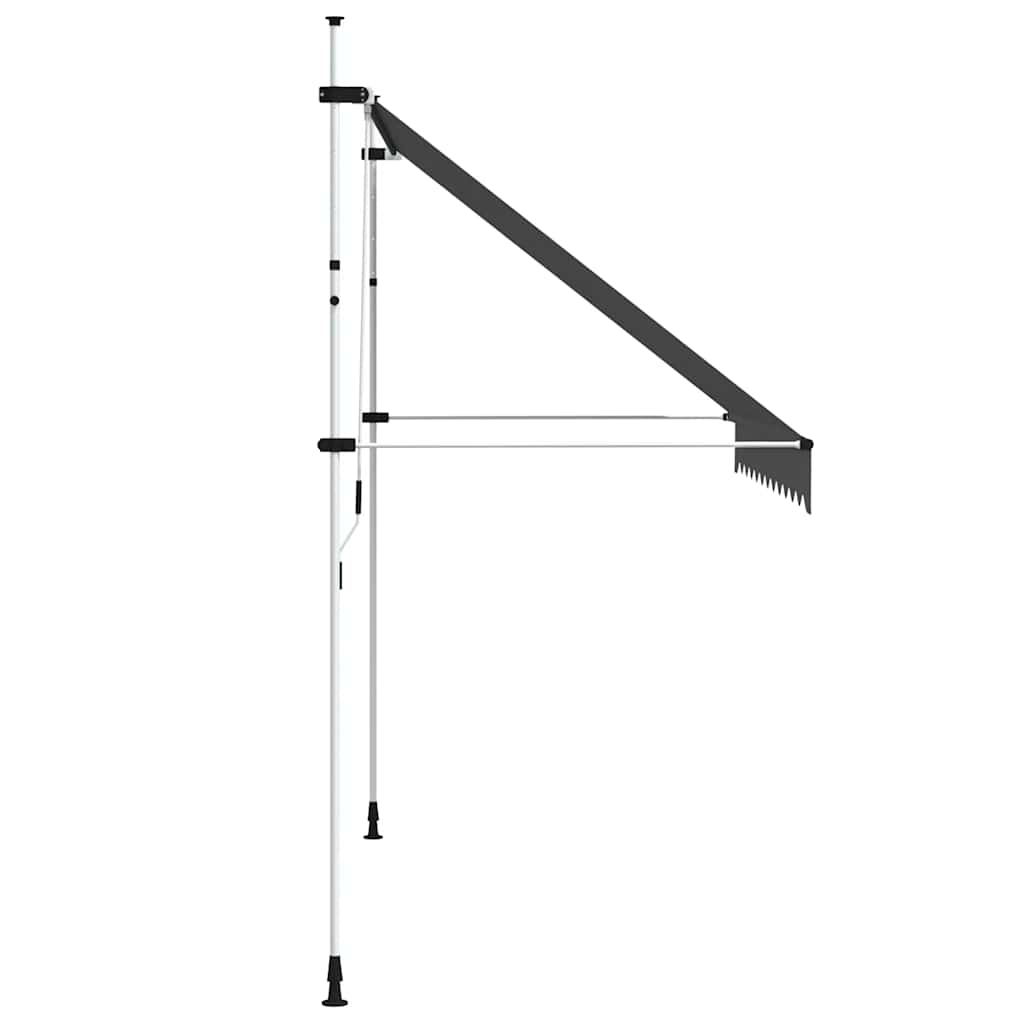 vidaXL Markiza zwijana ręcznie, 300 cm, antracytowa