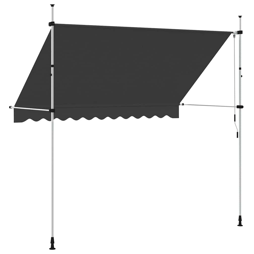 vidaXL Markiza zwijana ręcznie, 300 cm, antracytowa