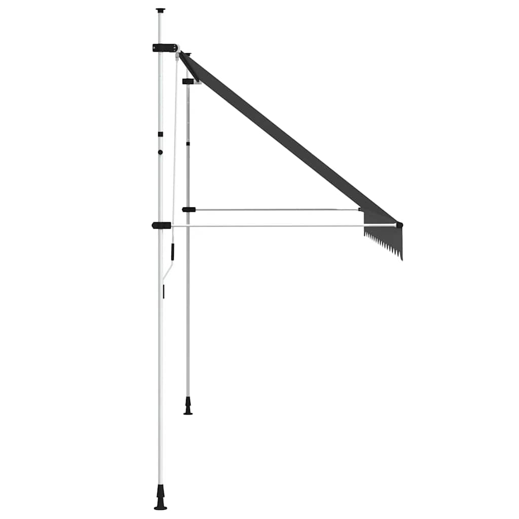 vidaXL Markiza zwijana ręcznie, 350 cm, antracytowa