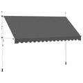 vidaXL Markiza zwijana ręcznie, 400 cm, antracytowa