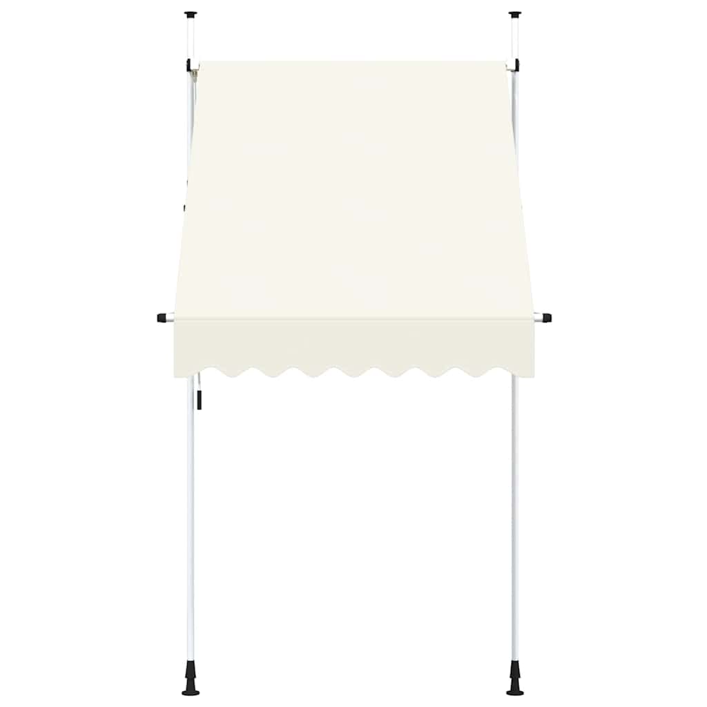 vidaXL Markiza zwijana ręcznie, 150 cm, kremowa