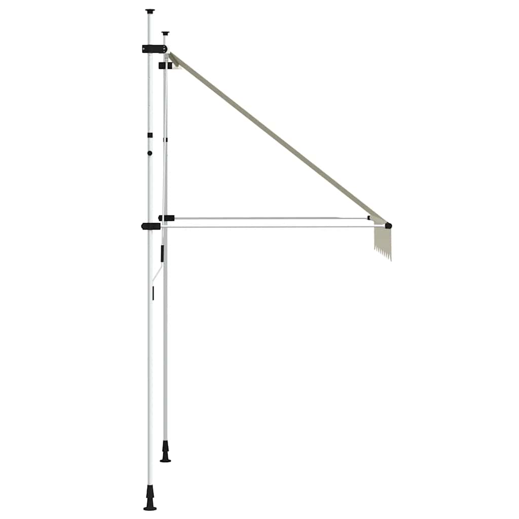 vidaXL Markiza zwijana ręcznie, 150 cm, kremowa