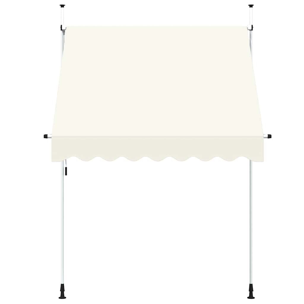 vidaXL Markiza zwijana ręcznie, 200 cm, kremowa