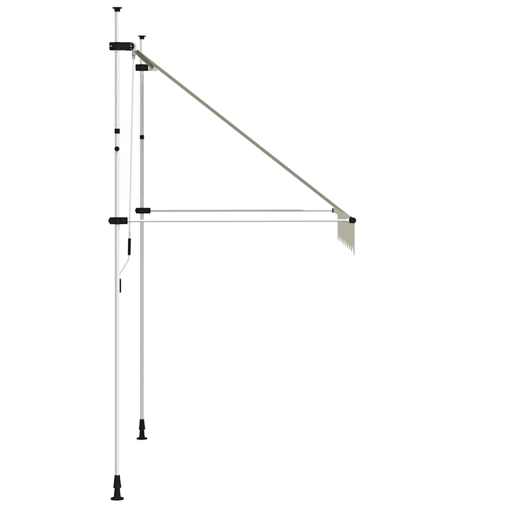vidaXL Markiza zwijana ręcznie, 200 cm, kremowa