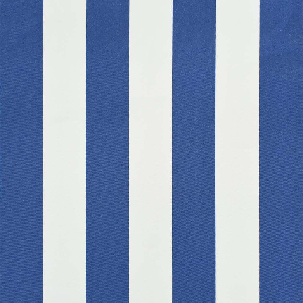 vidaXL Markiza zwijana, 400 x 150 cm, biało-niebieska