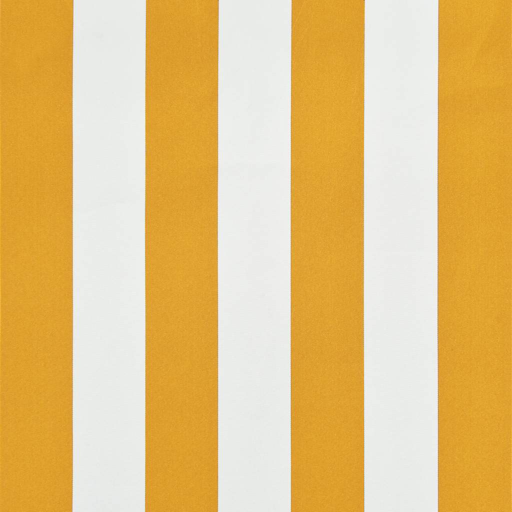 vidaXL Markiza zwijana, 150 x 150 cm, żółto-biała