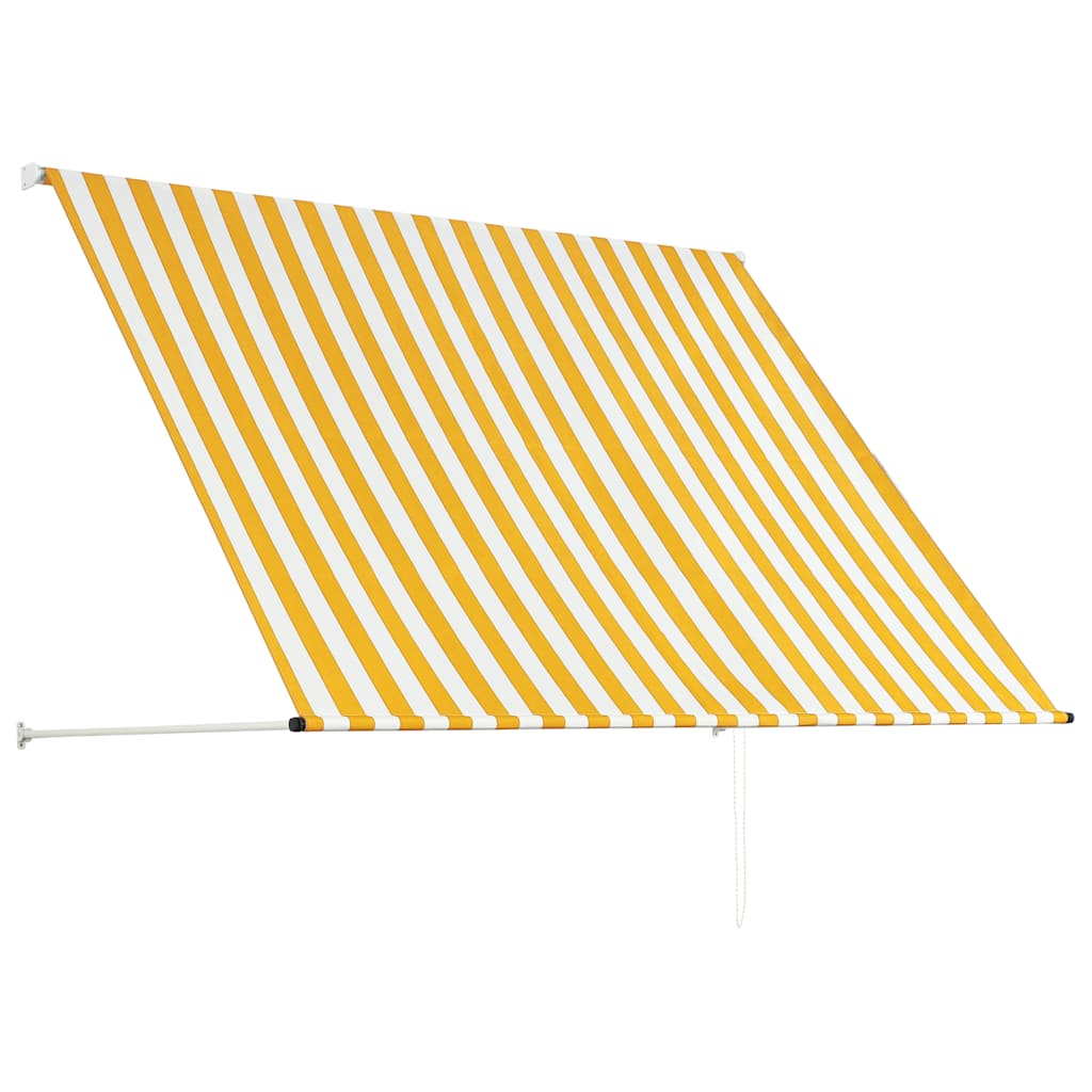 vidaXL Markiza zwijana, 200 x 150 cm, żółto-biała