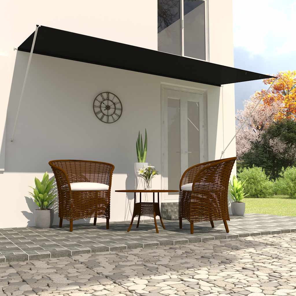 vidaXL Markiza zwijana, 400 x 150 cm, antracytowa