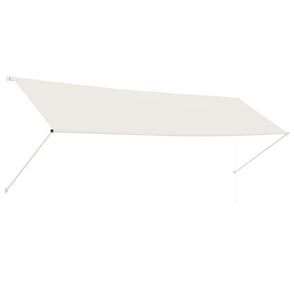 vidaXL Markiza zwijana, 400 x 150 cm, kremowa