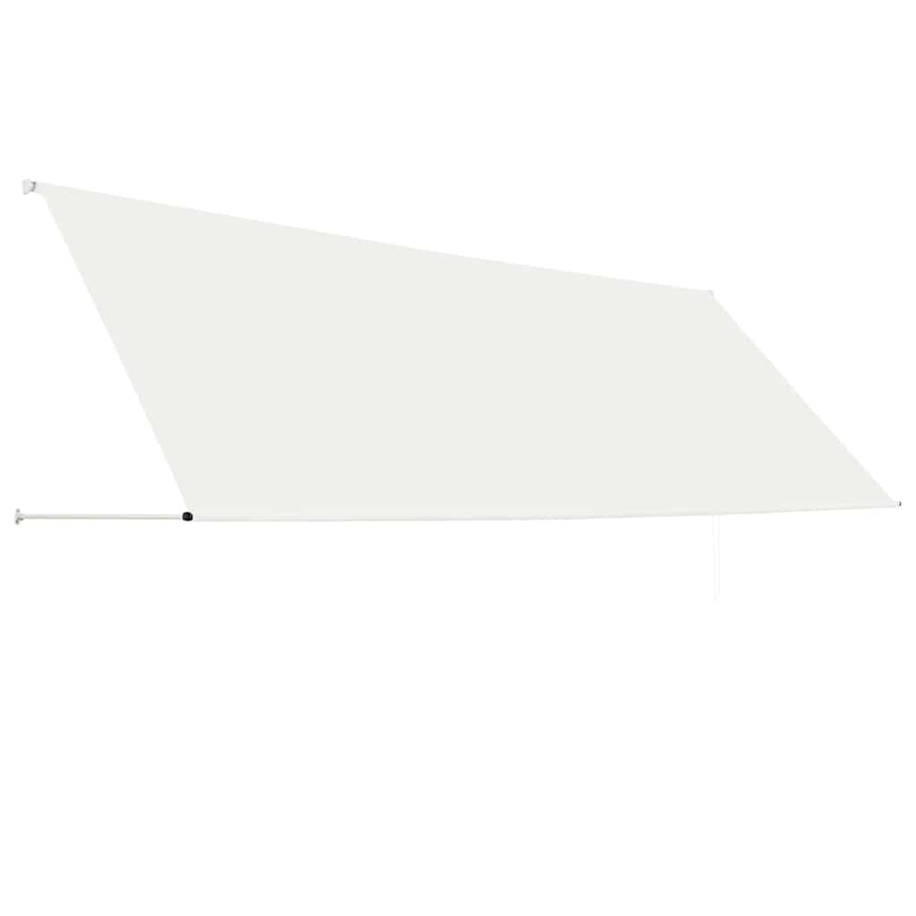 vidaXL Markiza zwijana, 400 x 150 cm, kremowa