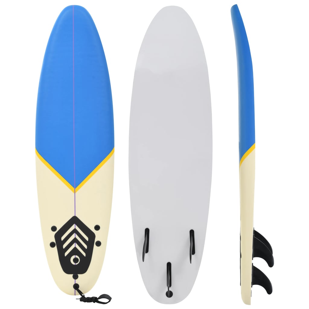 vidaXL Deska surfingowa, 170 cm, niebiesko-kremowa