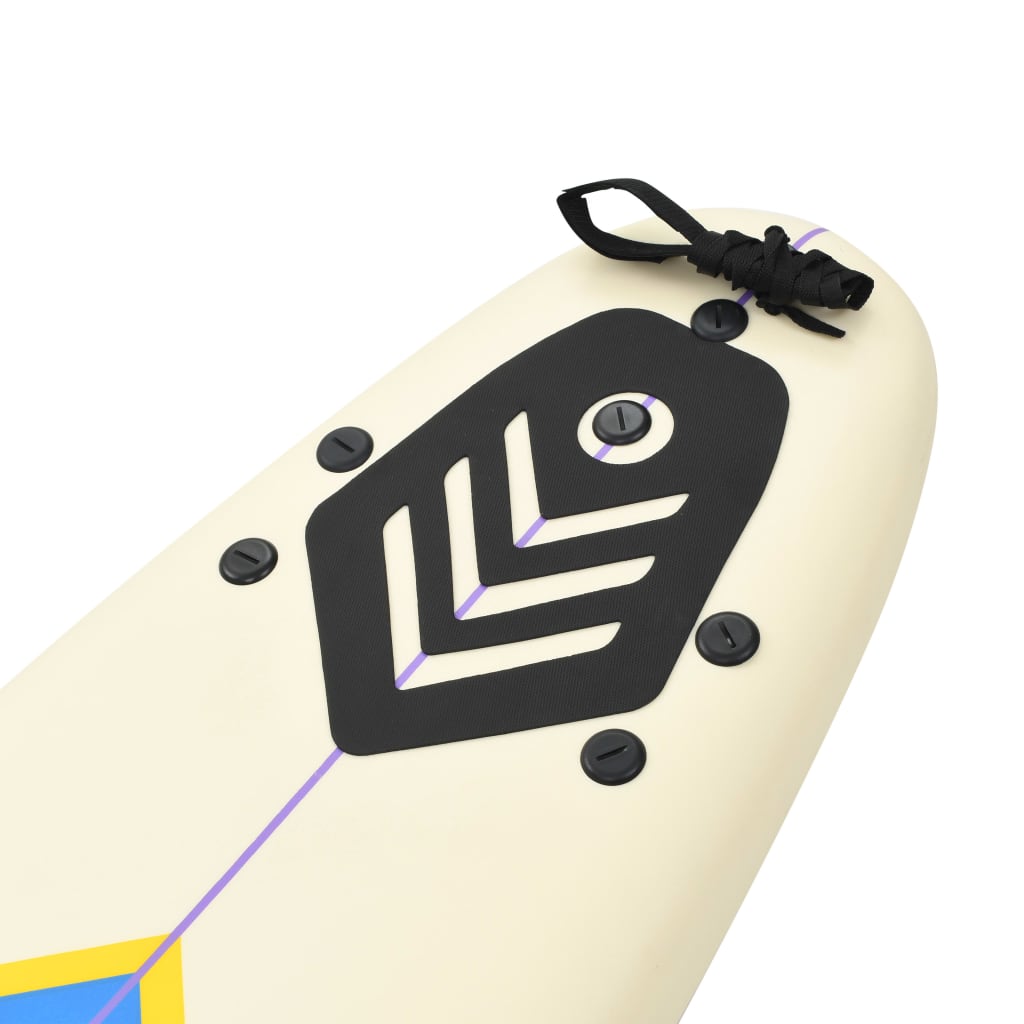 vidaXL Deska surfingowa, 170 cm, niebiesko-kremowa