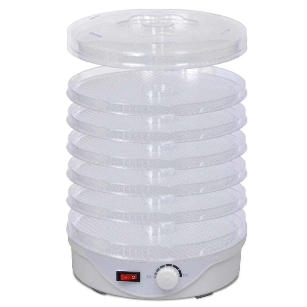 vidaXL Suszarka do żywności, okrągła, z 6 tacami, 250 W