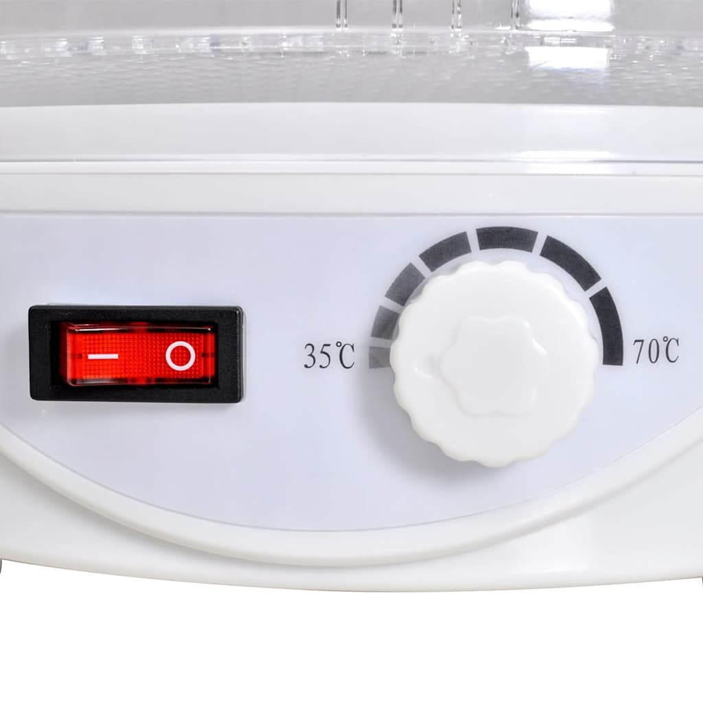 vidaXL Suszarka do żywności, okrągła, z 6 tacami, 250 W