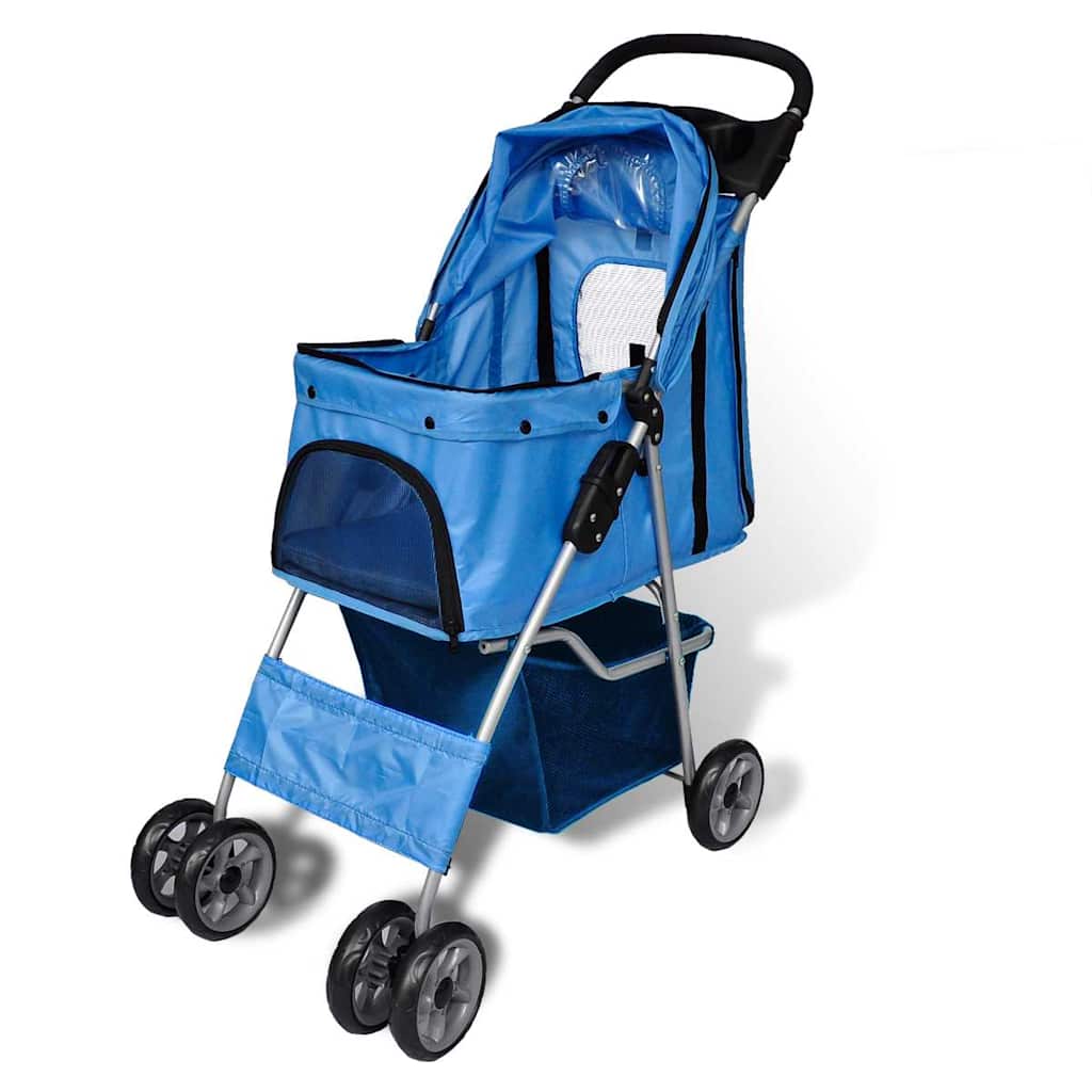 vidaXL Wózek dla psa, 15 kg, niebieski