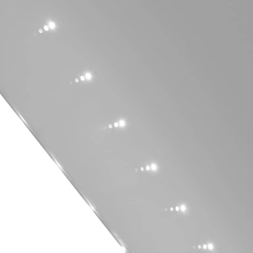 vidaXL Lustro z oświetleniem LED do łazienki, 60 x 80 cm