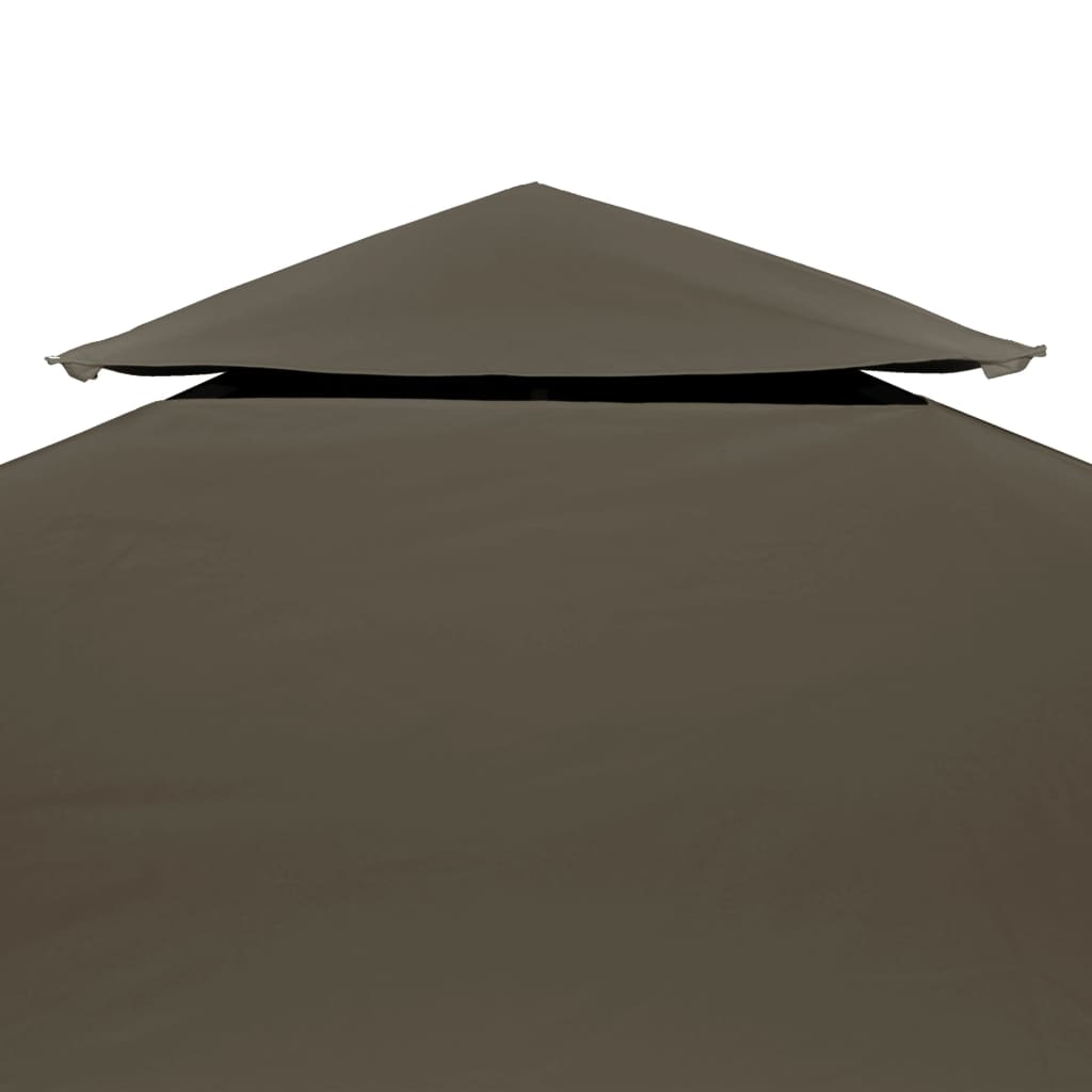 vidaXL Zadaszenie altany, 2-poziomowe, 310 g/m², 3 x 3 m, taupe