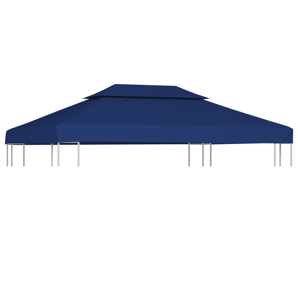 vidaXL Zadaszenie altany, 2-poziomowe, 310 g/m², 4 x 3 m, niebieskie