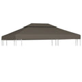 vidaXL Zadaszenie altany, 2-poziomowe, 310 g/m², 4 x 3 m, taupe