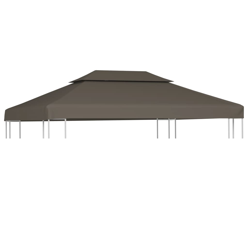 vidaXL Zadaszenie altany, 2-poziomowe, 310 g/m², 4 x 3 m, taupe