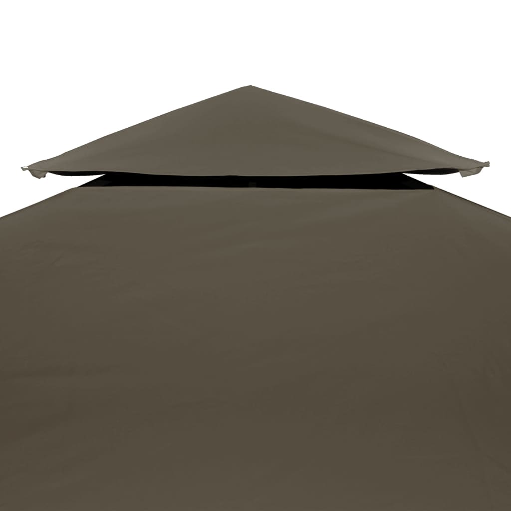 vidaXL Zadaszenie altany, 2-poziomowe, 310 g/m², 4 x 3 m, taupe
