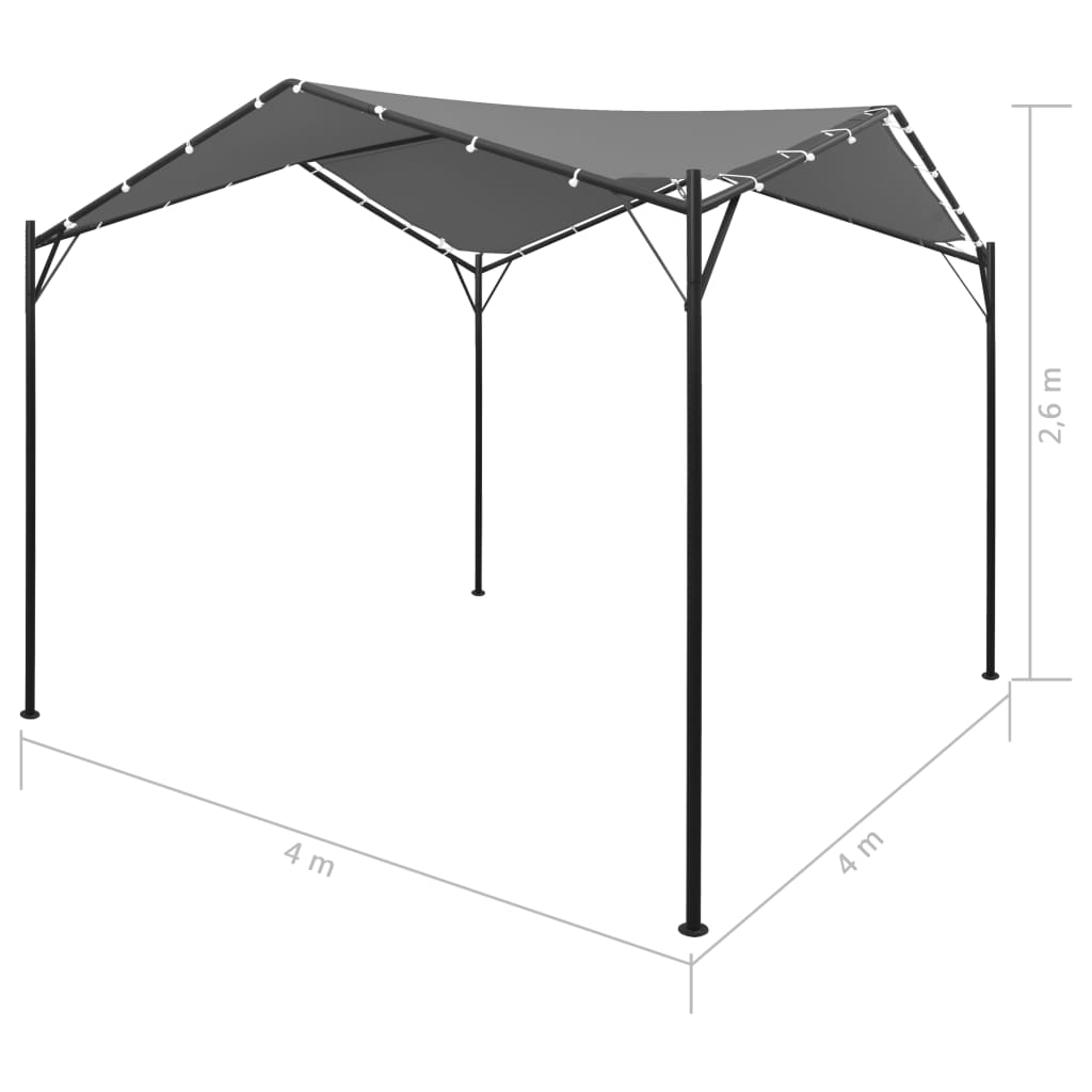 vidaXL Altana 4 x 4 m, antracytowa