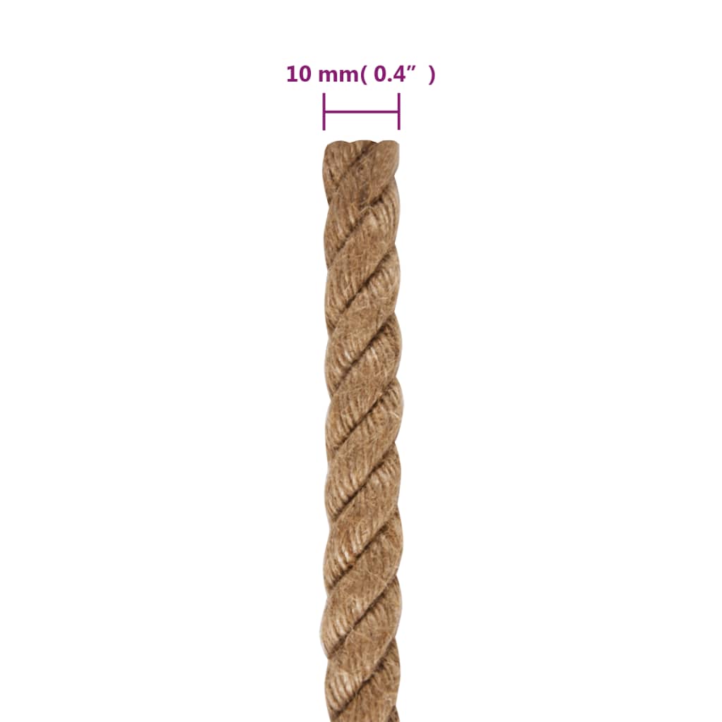 vidaXL Lina, 100% juty, 10 mm, 250 m