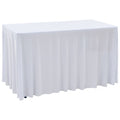 vidaXL Elastyczne obrusy z falbaną, 2 szt., 183 x 76 x 74 cm, białe