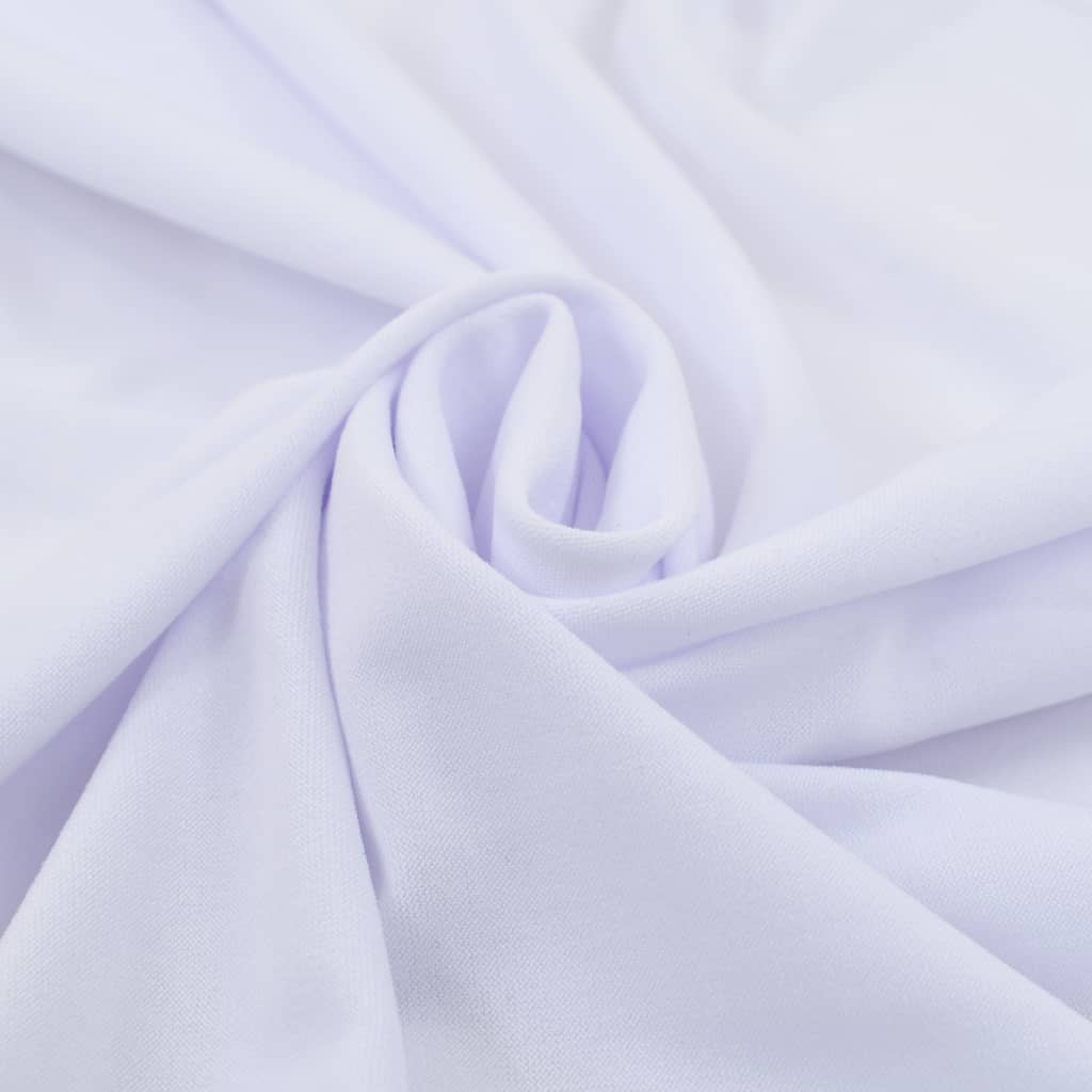 vidaXL Elastyczne obrusy z falbaną, 2 szt., 243 x 76 x 74 cm, białe