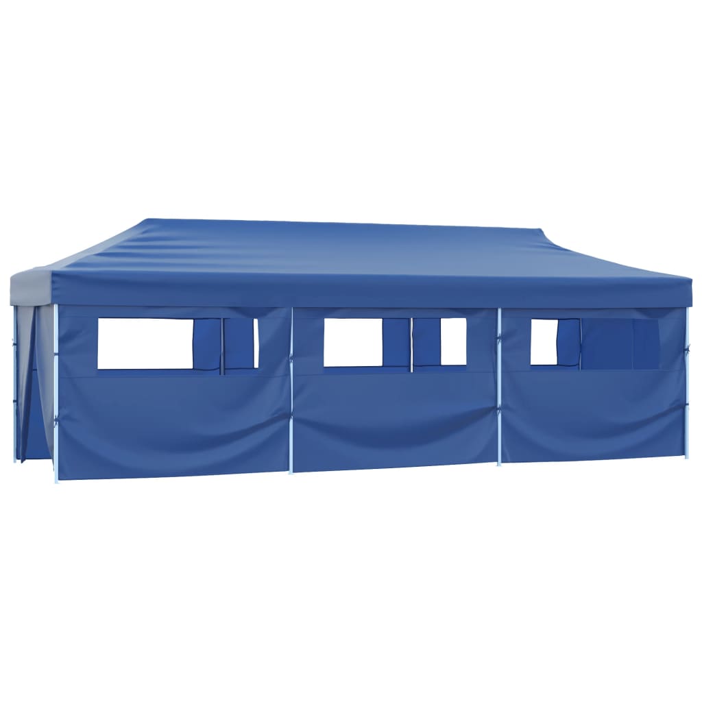 vidaXL Składany namiot z 8 ścianami bocznymi, 870x291x315 cm, niebieski