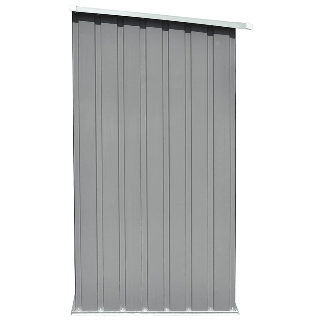 vidaXL Wiata na drewno, stal galwanizowana, 163 x 83 x 154 cm, szara