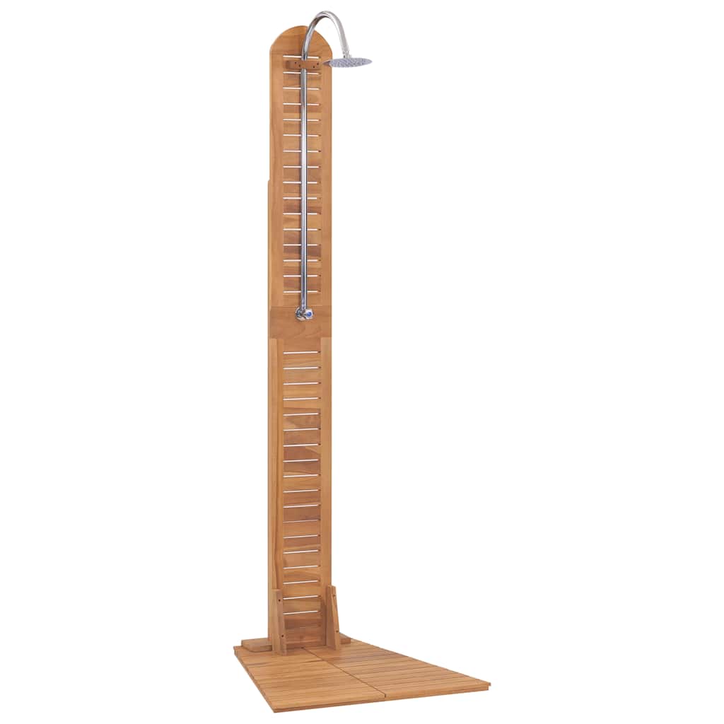 vidaXL Prysznic ogrodowy z litego drewna tekowego, 70 x 75 x 204 cm