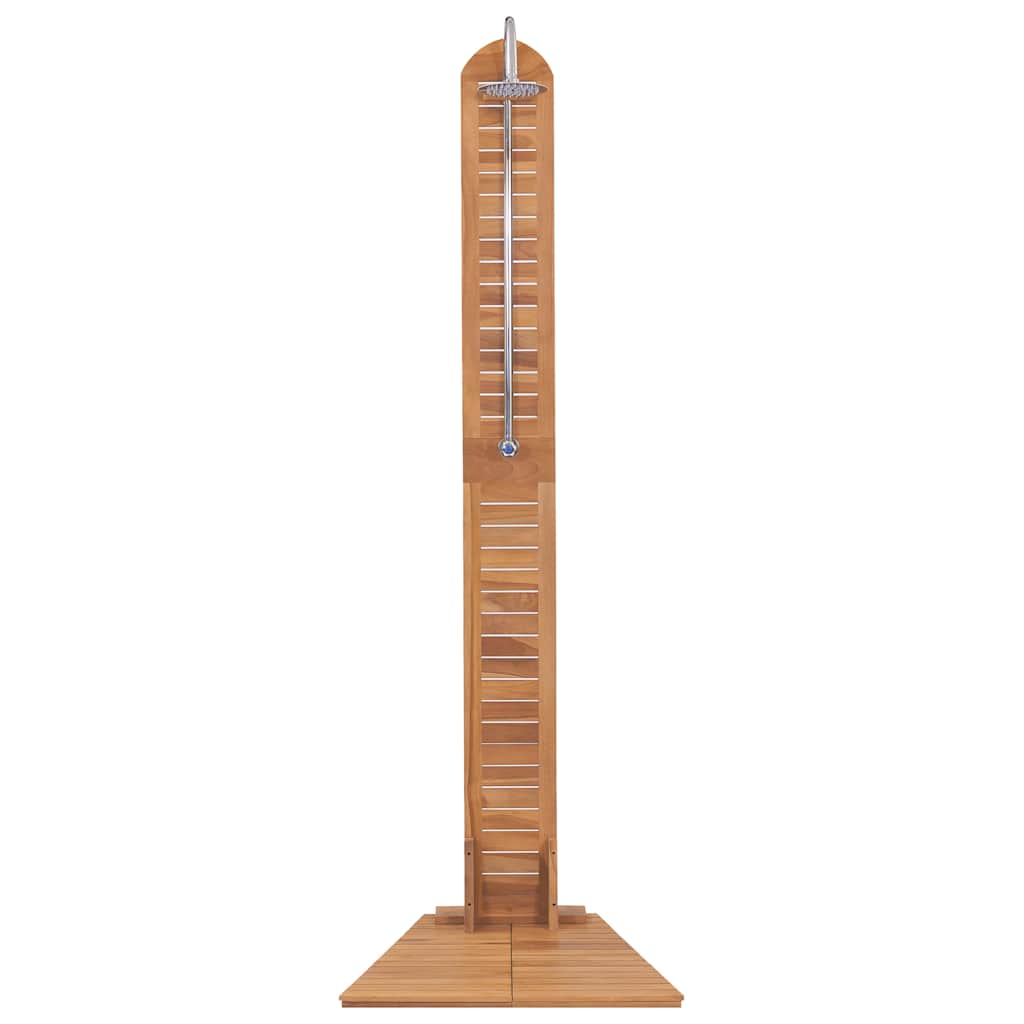 vidaXL Prysznic ogrodowy z litego drewna tekowego, 70 x 75 x 204 cm